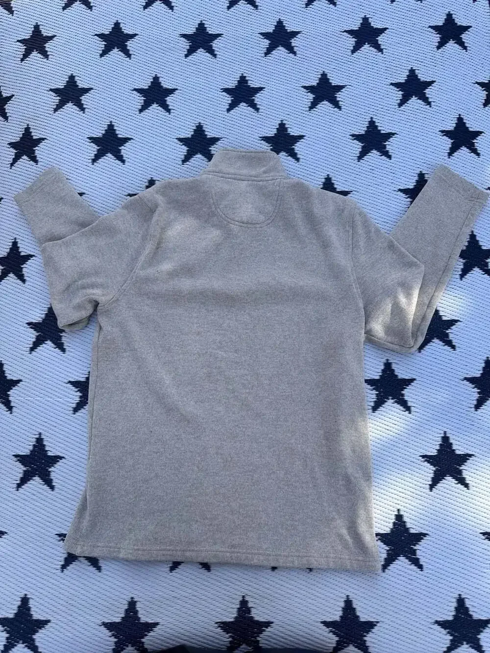 IZOD Heather Oatmeal Ribbed Quarter-Zip Pullover Sweater XL - Picture 2 of 6